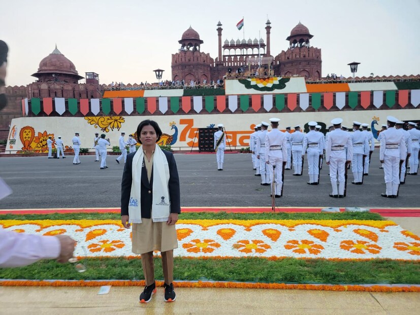 Dutee Chand at India’s 75th Independence Day celebrations 