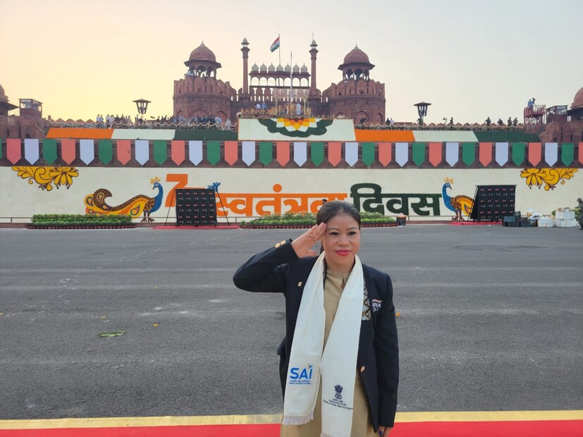 MC Mary Kom at the India’s 75th Independence Day celebrations 