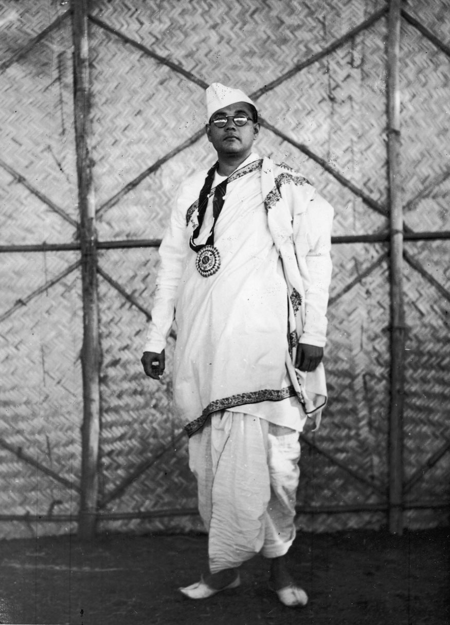  അഖിലേന്ത്യാ കോൺഗ്രസിന്റെ പ്രസിഡന്റായി തിരഞ്ഞെടുക്കപ്പെട്ട സുഭാഷ് ചന്ദ്ര ബോസ് (1897-1945), ഹരിപുര, ഇന്ത്യ, 1938.(Image: Getty Images)