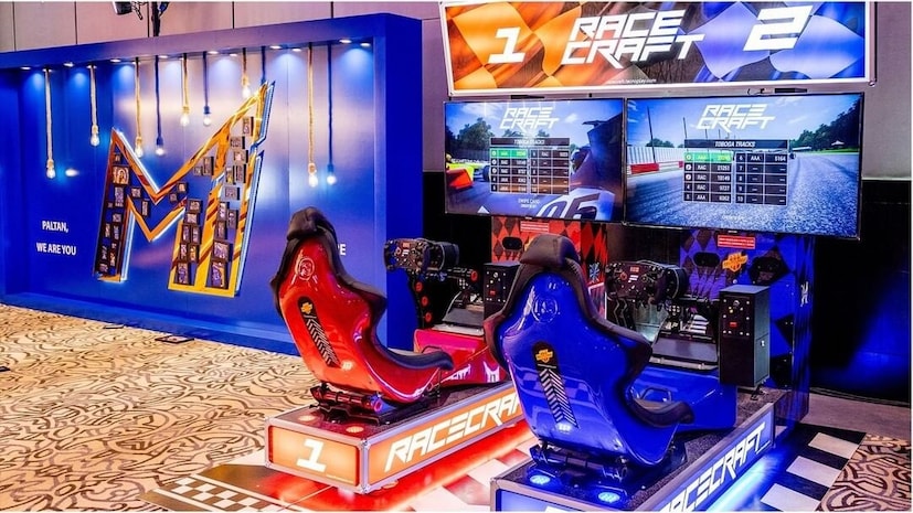 mi ipl champions team room family bar game station