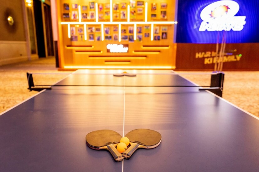 mi ipl champions team room table tennis room