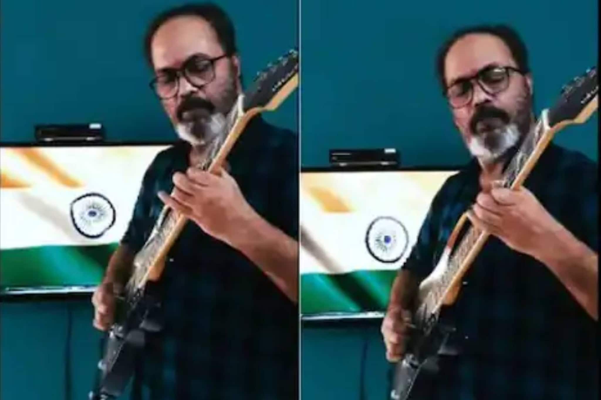 'ധൃതി പിടിച്ച് ചെയ്തതാണ്'; ദേശീയഗാനം ഗിറ്റാറില്‍ വായിച്ച് ഷമ്മി തിലകന്‍; വിഡിയോ