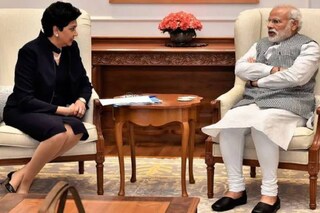 പെപ്‌സിക്കോ CEO ഇന്ദ്ര നൂയി പ്രധാനമന്ത്രിയോടൊപ്പം

