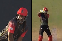 Chris gayle | ക്രിസ് ഗെയ്ലിന്റെ ബാറ്റ് എറിഞ്ഞൊടിച്ചു; അടുത്ത നാല് പന്തില്‍ 4,4,6,4; വീഡിയോ