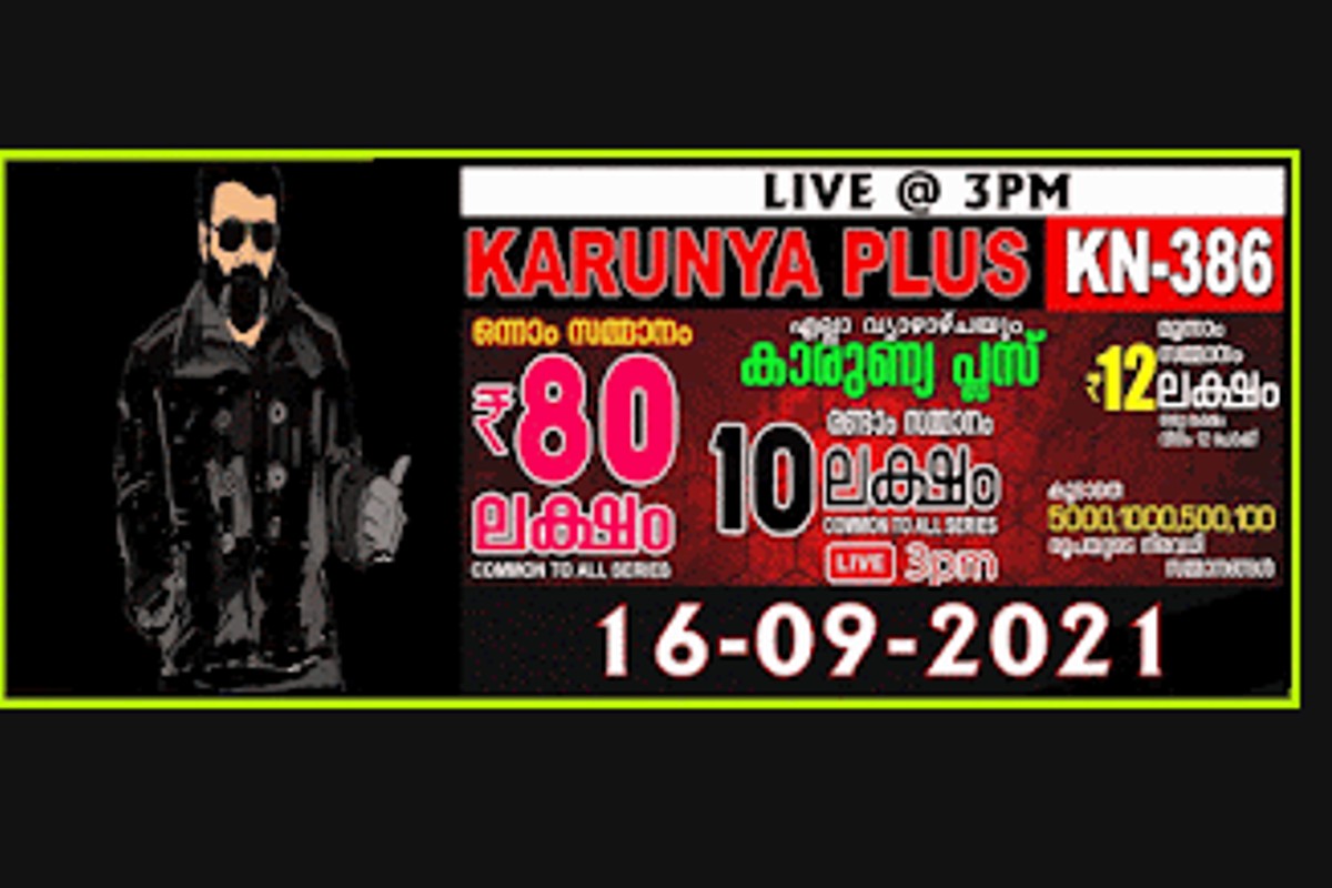 കാരുണ്യ പ്ലസ് KN-386 ലോട്ടറി നറുക്കെടുപ്പ്; ഒന്നാം സമ്മാനമായ 80 ലക്ഷം രൂപ ആർക്ക്?