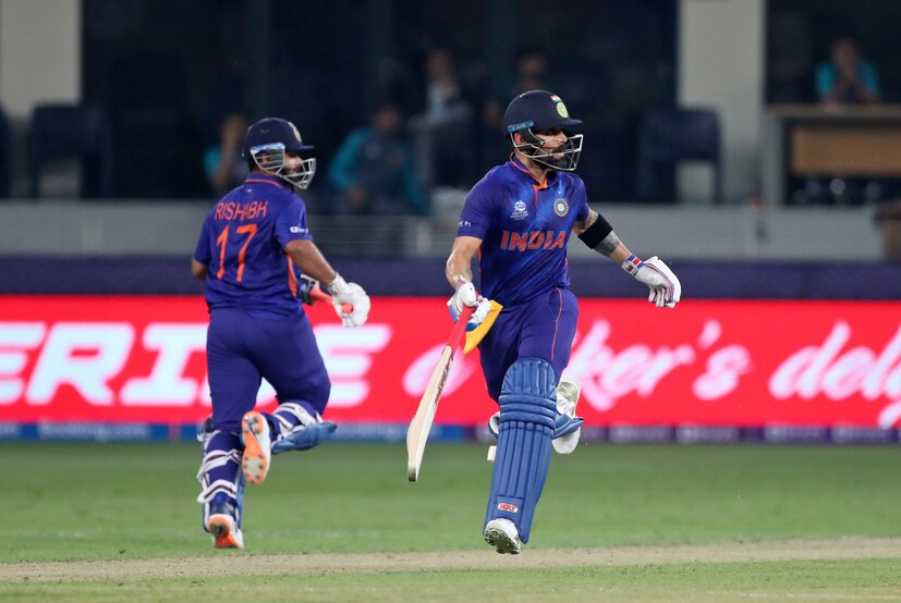 rishabh pant virat kohli take a run
