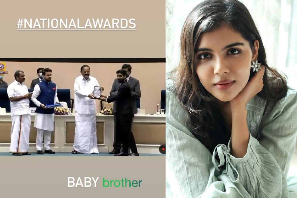 ആദ്യ ദേശീയ പുരസ്‌കാരം നേടി കുഞ്ഞനിയൻ, സാക്ഷിയായി അച്ഛൻ; സന്തോഷവുമായി കല്യാണി പ്രിയദർശൻ