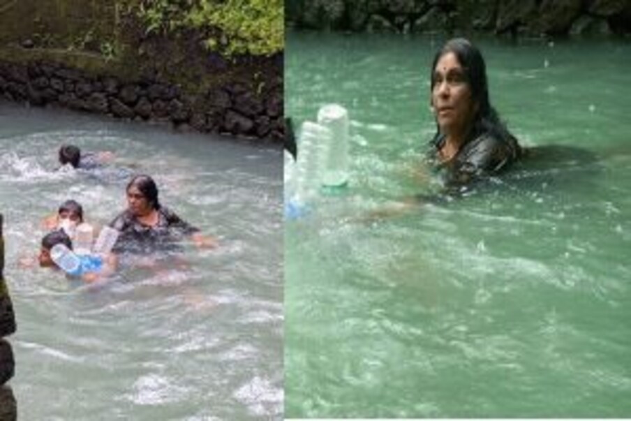  12500 ലധികം പേരെ നീന്താന്‍ പഠിപ്പിച്ച ഒരാളെ പരിചയപ്പെടാം.മലപ്പുറം പെരിന്തല്‍മണ്ണ സ്വദേശിനിയായ നളിനി ദേവിയാണ് ഈ നീന്തല്‍ ടീച്ചര്‍. നളിനി ചേച്ചിയുടെ വീട്ടിലെ കൊച്ചു കുളത്തില്‍ വൈകുന്നേരം നാല് മണി മുതല്‍ കുട്ടികളുടെ തിരക്ക് ആണ്. മക്കളെ നീന്തല്‍ പഠിപ്പിക്കാന്‍ രക്ഷിതാക്കള്‍ നളിനി ചേച്ചിയുടെ കൈകളിലേക്ക് ആണ് ഏല്‍പ്പിക്കുന്നത്. 11 കൊല്ലം കഴിഞ്ഞു ഇങ്ങനെ നീന്തല്‍ പഠിപ്പിക്കാന്‍ തുടങ്ങിയിട്ട്.12500 പേരില്‍ അധികം എന്ന് ആണ് ചേച്ചിയുടെ കണക്ക്.