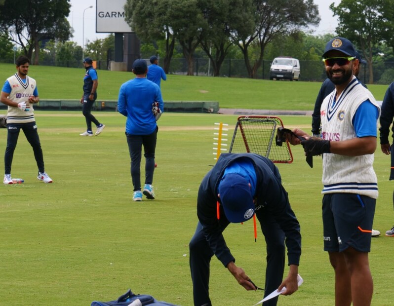 Ajinkya Rahane during India's training session in Centurion
