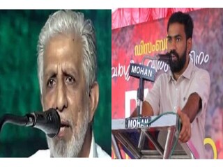 അബ്ദുറഹ്മാന്‍ കല്ലായി (ഇടത്), വി കെ സനോജ് (വലത്)