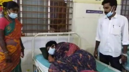 മർദനമേറ്റ മീനാക്ഷി ആശുപത്രിയിൽ മർദനമേറ്റ മീനാക്ഷി ആശുപത്രിയിൽ