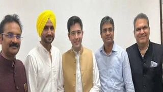 (ഇടത്ത് നിന്നും) അശോക് മിത്തൽ, ഹർഭജൻ സിങ്, രാഘവ് ഛദ്ദ, സന്ദീപ് പഥക്, സഞ്ജീവ് അറോറ (News18) (ഇടത്ത് നിന്നും) അശോക് മിത്തൽ, ഹർഭജൻ സിങ്, രാഘവ് ഛദ്ദ, സന്ദീപ് പഥക്, സഞ്ജീവ് അറോറ (News18)