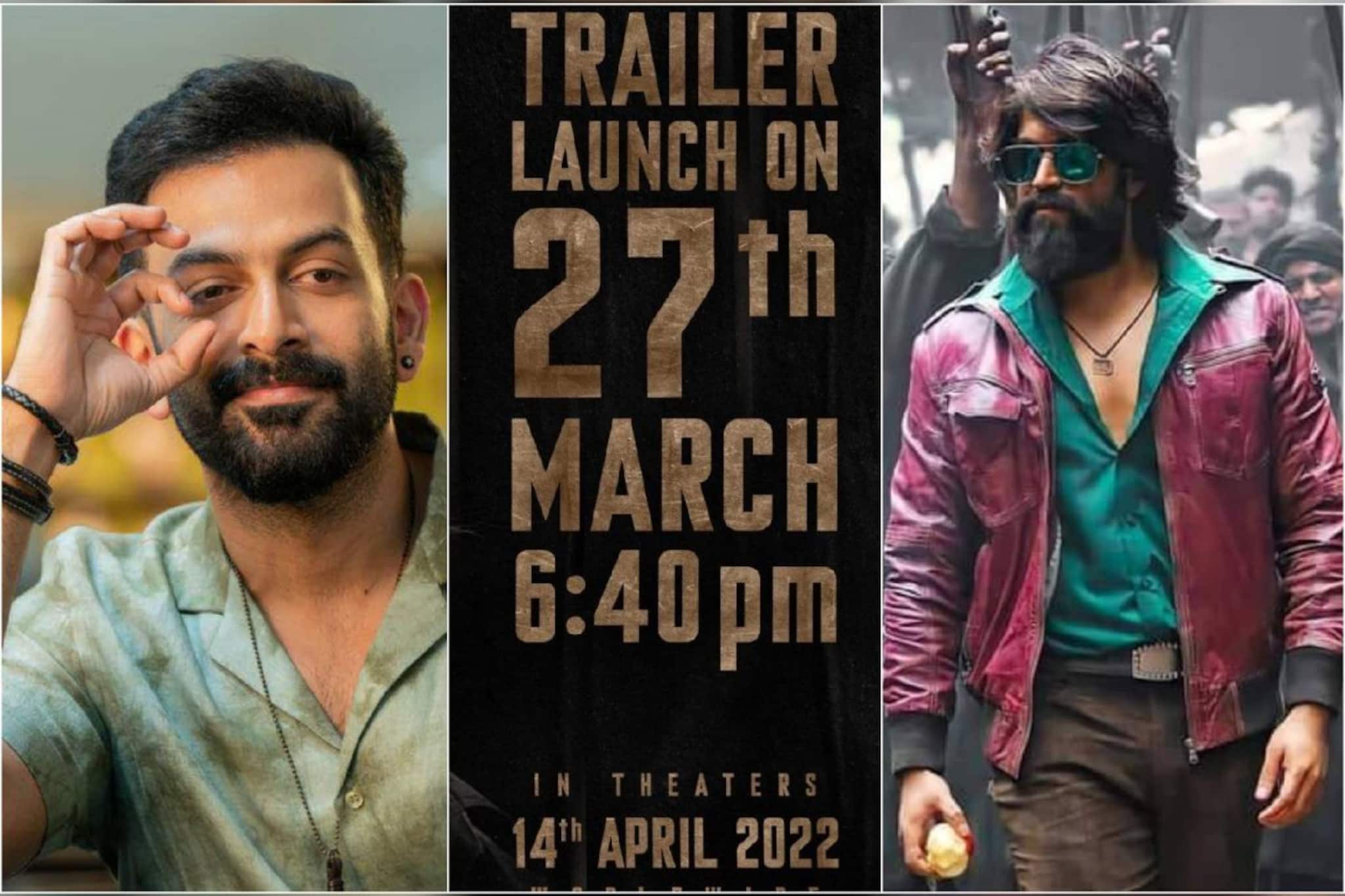 'അത്ഭുതപ്പെടുത്തി' KGF 2  പ്രിവ്യൂ കണ്ട പൃഥ്വിരാജിന്‍റെ പ്രതികരണം; ട്രെയ്ലര്‍ റിലീസ് 27ന്