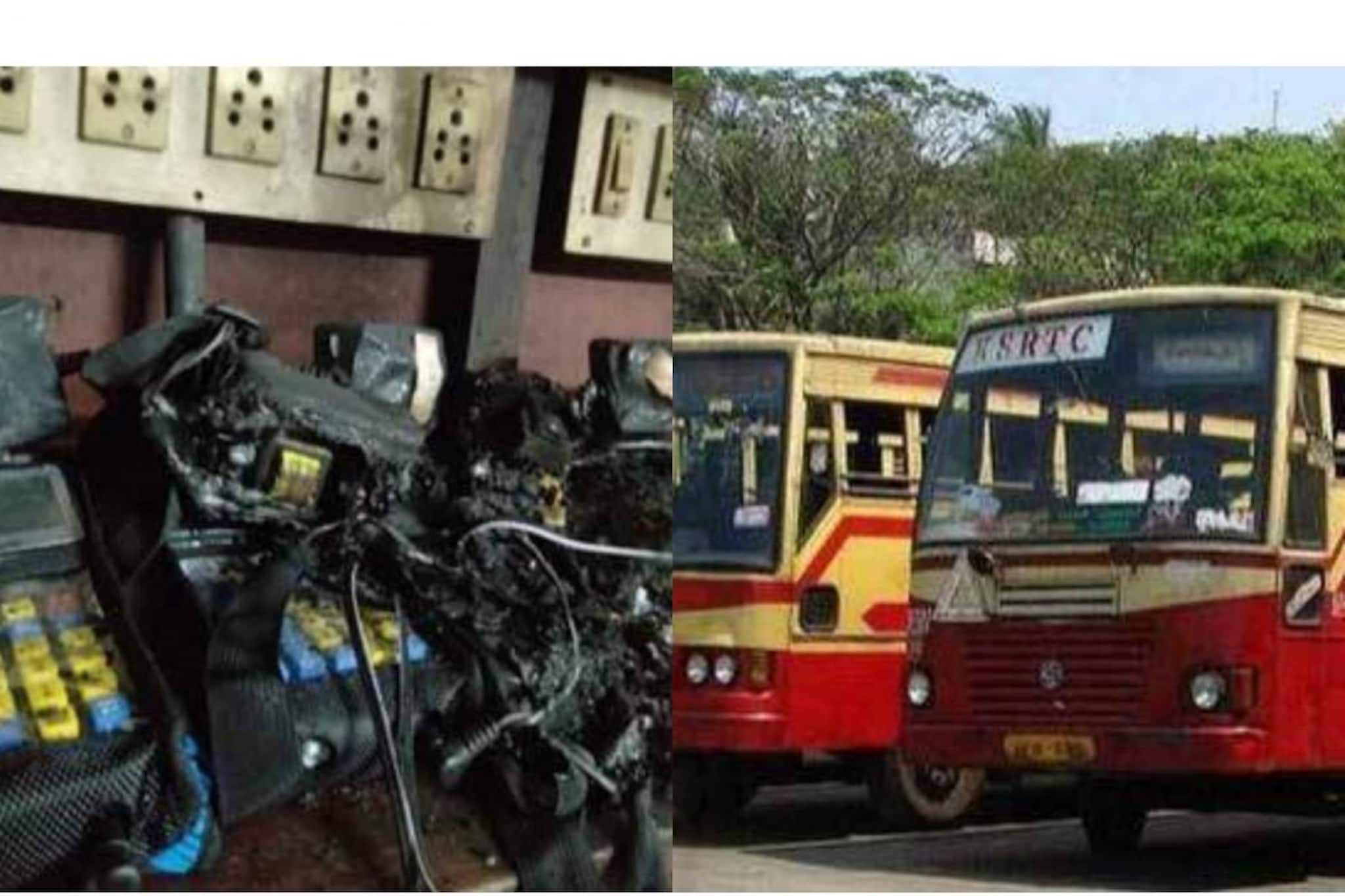 ചാര്‍ജ് ചെയ്യുന്നതിനിടെ ടിക്കറ്റ് മെഷീനുകള്‍ പൊട്ടിത്തെറിച്ചു;സംഭവം വെഞ്ഞാടമൂട് ഡിപ്പോയില്