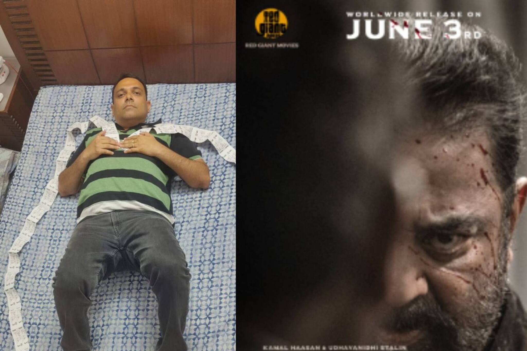 കമൽ ഹാസന്റെ കടുത്ത ആരാധകൻ; വിക്രം സിനിമയുടെ 60 ടിക്കറ്റുകൾ വാങ്ങി മാലയാക്കി ആരാധകൻ