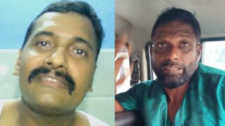 വെട്ടേറ്റ എസ് ഐ അരുൺകുമാർ, പിടിയിലായ പ്രതി സുഗതൻ