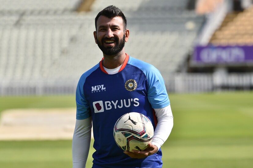 Cheteshwar Pujara enjoyed training session and played football with the teammates.