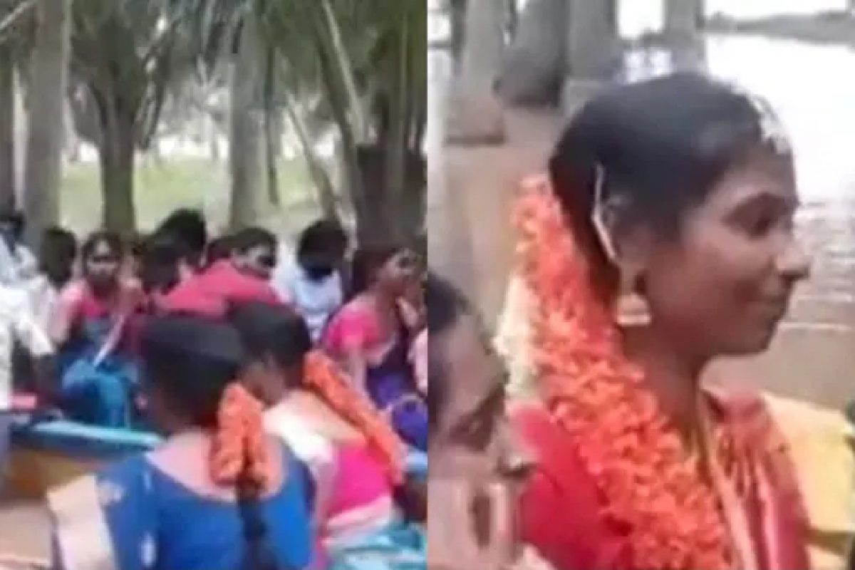 ആന്ധ്രാപ്രദേശിലെ  കോനസീമ ജില്ലയില്‍ നിന്നുള്ള ഒരു പെണ്‍കുട്ടിയുടെ വിവാഹ ചടങ്ങുകളാണ് കനത്തെ മഴയെ തുടര്‍ന്ന് അലങ്കോലമായത്.