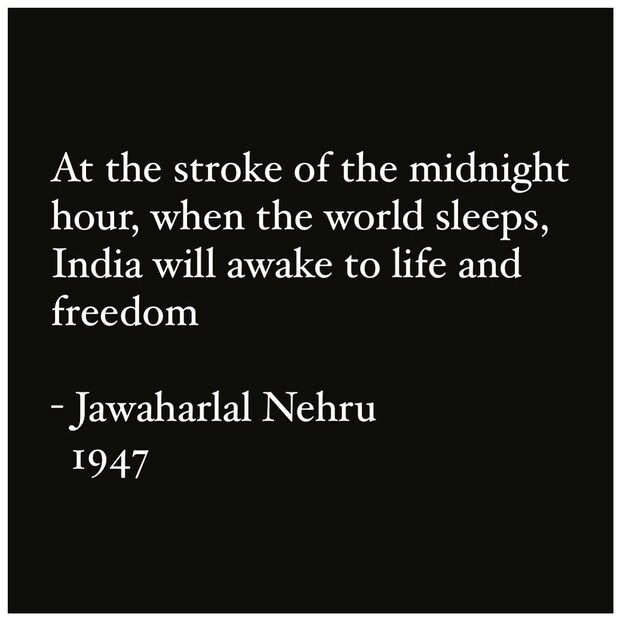 Zoya Akhtar shared the iconic quote by first prime minister of India, Jawaharlal Nehru. 