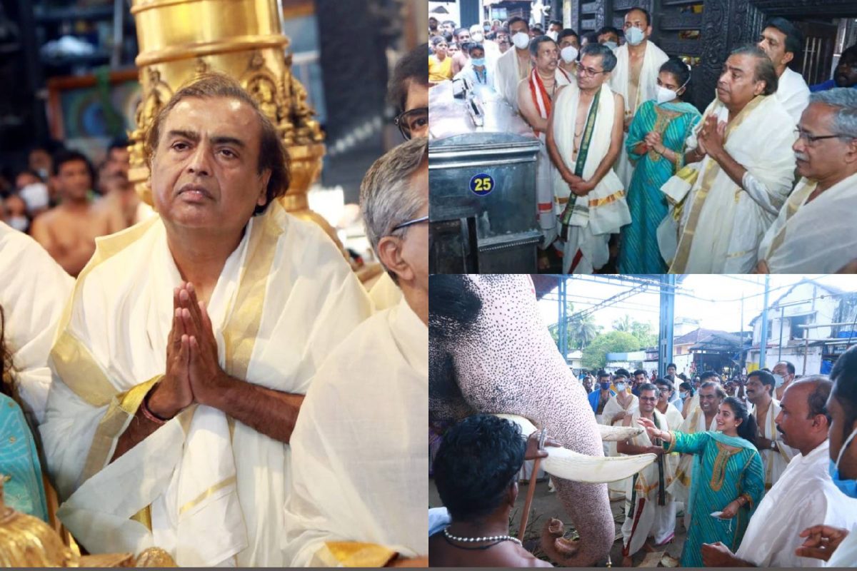 ക്ഷേത്ര കാര്യങ്ങൾ എല്ലാം ചെയർമാനോട് ചോദിച്ചറിഞ്ഞ മുകേഷ് അംബാനി കാണിക്കയായി 1.51 കോടിയുടെ ചെക്ക് അന്നദാനഫണ്ടിലേക്ക് നൽകി