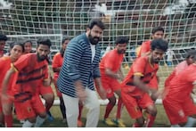 'ഒരു മതം, അത് ഫുട്ബോൾ'; പന്ത് തട്ടി മോഹൻലാൽ; ആവേശമായി ലോകകപ്പ് പാട്ട്