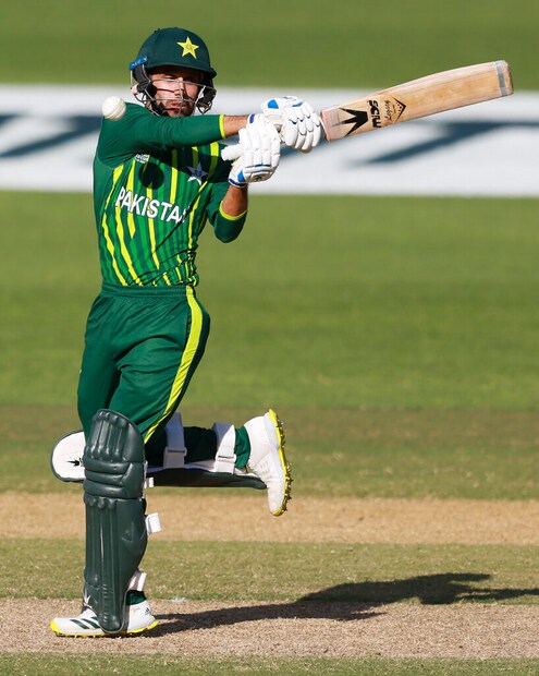 mohammad haris plays a shot