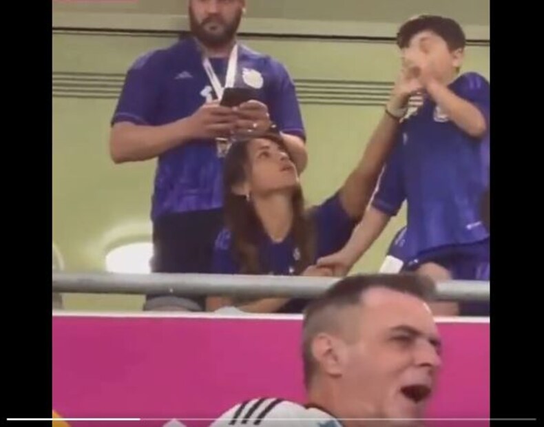 Messi, Messi son, Messi son throwing chew gum, Messi son  Viral Video, Fifa World cup 2022, World cup football 2022, Argentina, Antonela Roccuzzo, മെസി, മെസിയുടെ മകൻ, മെസിയുടെ മകൻ വൈറൽ വീഡിയോ, അർജന്‍റീന, ഫിഫ ലോകകപ്പ്, ലോകകപ്പ് ഫുട്ബോൾ 2022