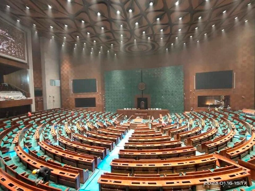 The new Sansad Bhavan (Parliament) under Central Vista Project. (PTI Photo) 