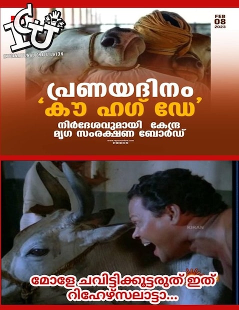  ‘കൗ ഹഗ് ഡേ’ ട്രോള്‍