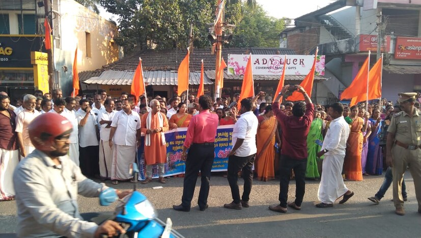  വിലക്ക് ഏർപ്പടുത്തി ആത്മീയ പ്രവർത്തനങ്ങൾക്ക് തടസ്സം സൃഷ്ടിക്കാനുള്ള ശ്രമം അനുവദിക്കില്ലെന്ന്‌ ഹൈന്ദവ സംഘടനാ നേതാക്കൾ പറഞ്ഞു.