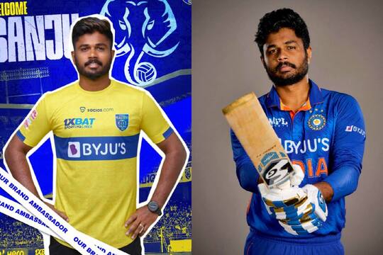 Kerala Blasters സഞ്ജു സാംസണ്‍ കേരള ബ്ലാസ്റ്റേഴ്സ് ബ്രാന്‍ഡ് അംബാസഡര്‍ indian cricketer sanju