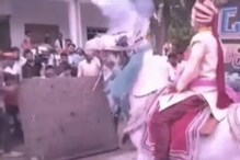 പടക്കം ചതിച്ചു; പേടിച്ചുപോയ പെണ്‍കുതിര വരനെയും കൊണ്ട് ഓടിപ്പോയി