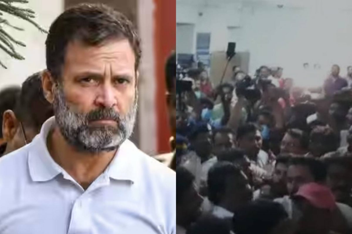 റെയിൽവേ സ്റ്റേഷന് മുന്നിൽ ടയർ കത്തിച്ച് മുദ്രാവാക്യം വിളിച്ചതോടെയാണ് മാർച്ച് സംഘർഷത്തിലേക്ക് കടന്നത്