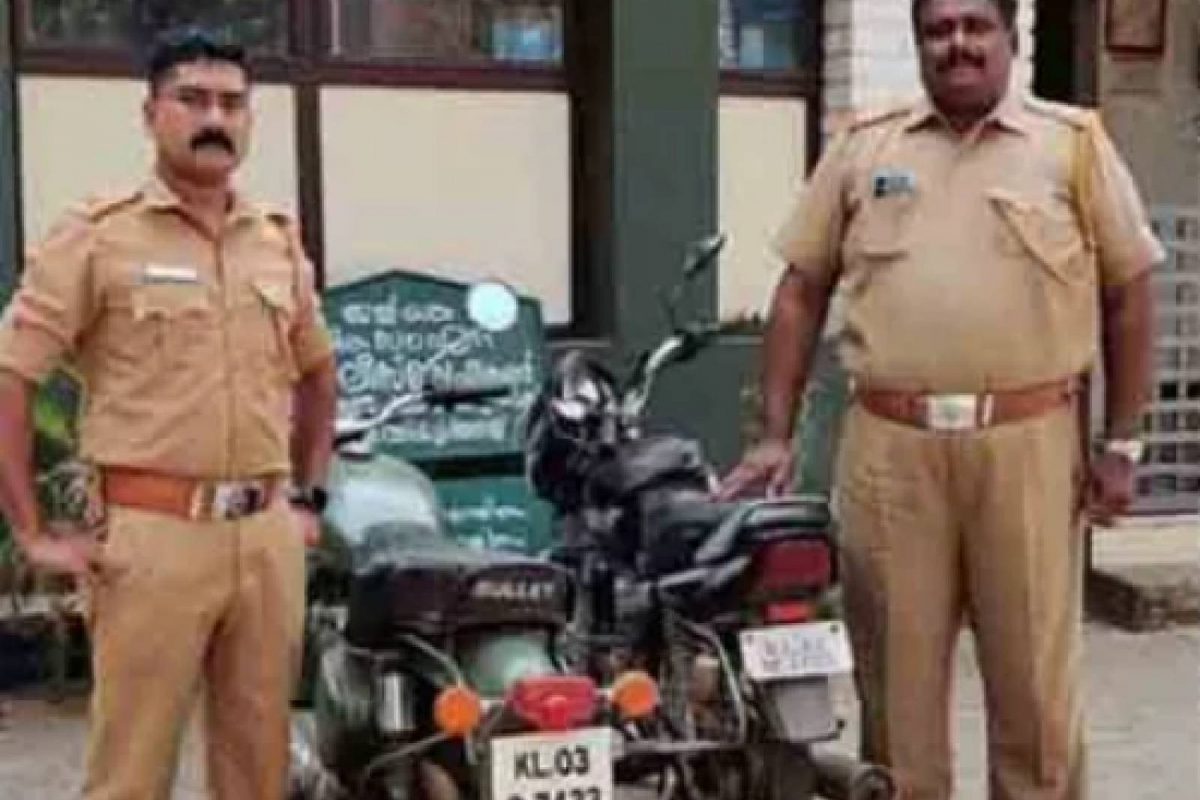 വ്യാജനമ്പർ പ്ലേറ്റുള്ള ബുള്ളറ്റ് പിടികൂടിയ വീട്ടിൽ നിന്നും വീണ്ടും അതേനമ്പർ ബൈക്ക് പിടികൂടി