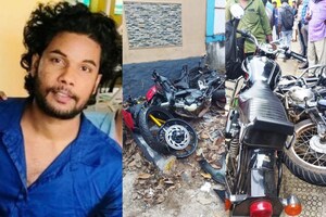 ബൈക്കും ഓട്ടോയും കൂട്ടിയിടിച്ച് യുവാവ് മരിച്ചു; പിന്നാലെ വന്ന മൂന്ന് ബൈക്കുകളും ഇടിച്ചുകയറി; ഏഴുപേർക്ക് പരിക്ക്
