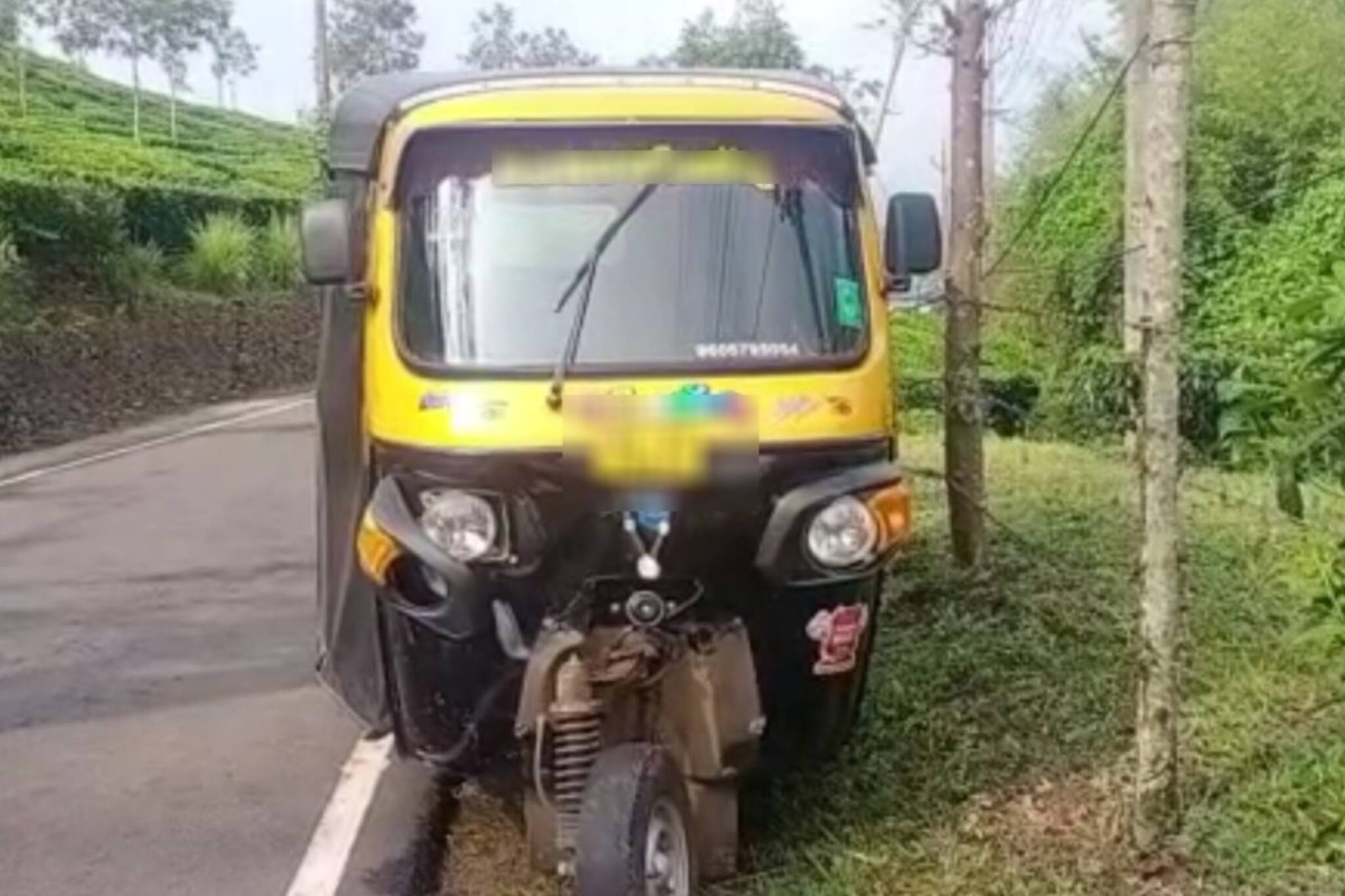 ഇടുക്കി പീരുമേട്ടിൽ മ്ലാവ് കുറുകെ ചാടി ഓട്ടോയും ബൈക്കും അപകടത്തിൽപ്പെട്ടു; രണ്ടുപേർക്ക് പരിക്ക്