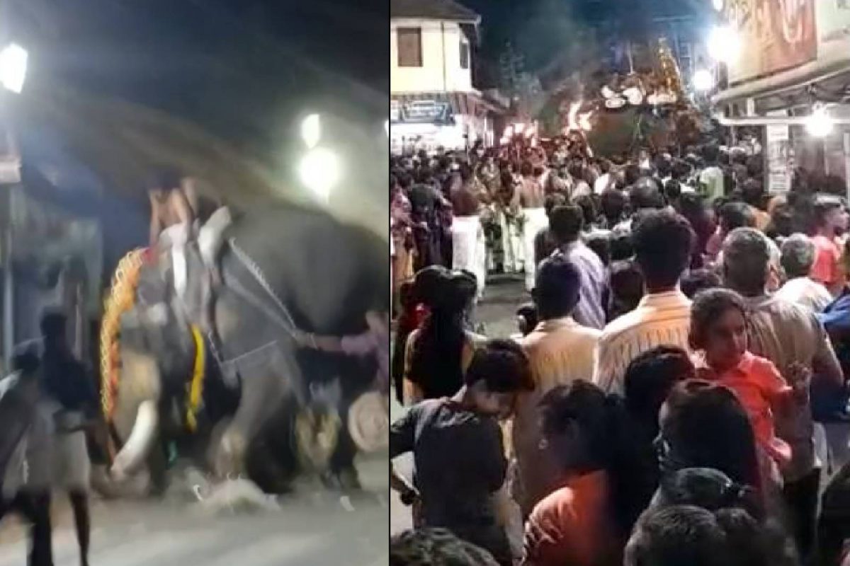 തുടർന്ന് മേള വാദ്യങ്ങൾ നിർത്തിവെച്ച് ഘോഷയാത്ര മുന്നോട്ടുപോകാൻ ശ്രീകാര്യം പോലീസ് അറിയിക്കുകയായിരുന്നു.
