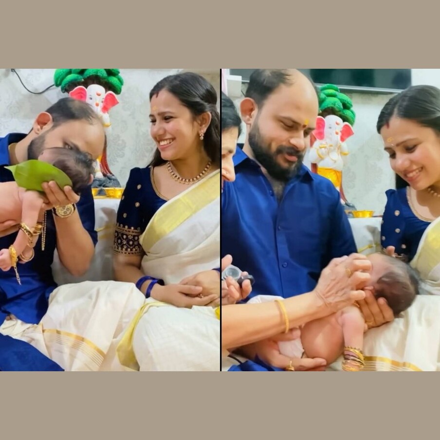  അച്ഛന്റെ പാട്ടുകേട്ടാൽ മാത്രം ഉറങ്ങുന്ന, അമ്മയോടും അച്ഛനോടും തന്റേതായ ഭാഷയിൽ കാര്യങ്ങൾ പറയുന്ന മകന്റെ വിശേഷങ്ങളുമായി വിജയ് മാധവ് (Vijay Maadhhav) ഫേസ്ബുക്ക് വീഡിയോയിൽ ഇടയ്ക്കിടെ എത്താറുണ്ട്. ആറ്റുകാൽ പൊങ്കാലയുടെ ധന്യനിമിഷം അടുത്ത വേളയിലാണ് ദേവിക നമ്പ്യാർ (Devika Nambiar) ക്ഷേത്രത്തിനടുത്തുള്ള ആശുപത്രിയിൽ തന്നെ ആൺകുഞ്ഞിന് ജന്മം നൽകിയത്. മകന് പേരിടുകയും ചെയ്തു