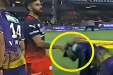 IPL 2023 | വിരാട് കോഹ്ലിയുടെ കാൽതൊട്ട് വന്ദിച്ച് റിങ്കു സിങ്; ദൃശ്യം വൈറൽ