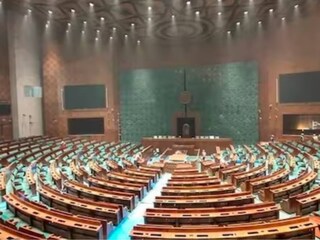 പുതിയ പാർലമെൻര് മന്ദിരത്തിലെ ലോക്സഭാ ഹാൾ