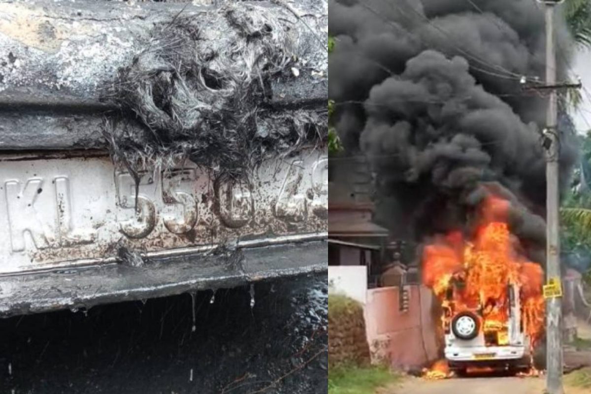 വളരെ പെട്ടെന്ന് വാഹനത്തിൽ തീ ആളിപിടിക്കുകയായിരുന്നു