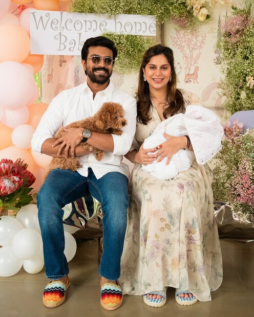  എല്ലാവർക്കും ആഹ്‌ളാദം നിറഞ്ഞ ഗണേശ ചതുർത്ഥിയുടെ ആശംസകൾ അറിയിച്ചു കൊണ്ടായിരുന്നു രാം ചരണിന്റെ പോസ്റ്റ്. ക്ലിൻ കാരയ്ക്ക് ഒപ്പമുള്ള ഈ വർഷത്തെ ആദ്യത്തെ ഉത്സവമാണിതെന്നും ചിത്രങ്ങൾക്കു താഴെ താരം കുറിച്ചിട്ടുണ്ട്.