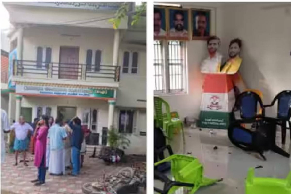 സ്കൂൾ പ്രവേശനോത്സവത്തിന്റെ ഒരുക്കത്തിനിടെ KSU-SFI സംഘർഷം;കോൺഗ്രസിൻ്റെ വെള്ളറട മണ്ഡലം കമ്മറ്റി ഓഫിസ് അടിച്ച് തകർത്തു