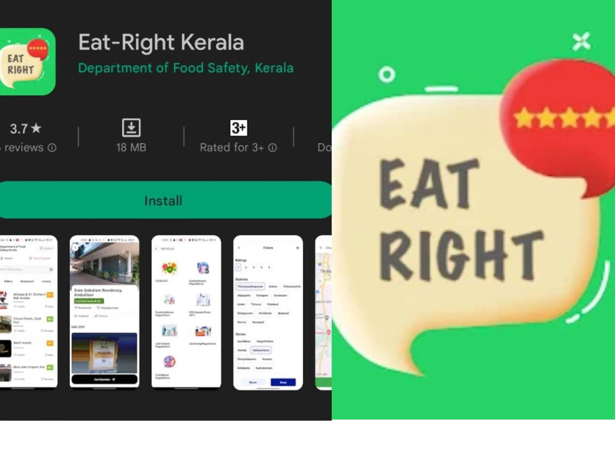 സുരക്ഷിത ഭക്ഷണം എവിടെ ലഭിക്കും? 'ഈറ്റ്-റൈറ്റ് കേരള' ആപ് പറയും