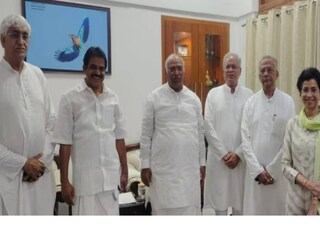 KC Venugopal, Mallikarjun Kharge, Bhupesh Baghel, TS Singh Deo, and Kumari Selja.  Pic/News18