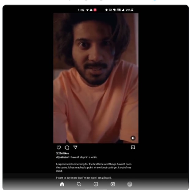  ഈ പോസ്റ്റ് തന്റെ ഇൻസ്റ്റഗ്രാം അക്കൗണ്ടിൽ നിന്ന് താരം ഡിലീറ്റ് ചെയ്‌തു. എന്നിരുന്നാലും, ദുൽഖർ ഡിലീറ്റ് ചെയ്ത പോസ്റ്റിന്റെ സ്ക്രീൻഷോട്ടുകൾ ട്വിറ്ററിൽ പ്രചരിപ്പിക്കുകയാണ് ദുൽഖർ ആരാധകർ. ഈ വീഡിയോയിൽ ദുൽഖർ പറഞ്ഞ വിഷയങ്ങളും അദ്ദേഹത്തിന്റെ മുഖഭാവങ്ങളുമാണ് ആശങ്കയ്ക്ക് വഴിയൊരുക്കിയത് (തുടർന്ന് വായിക്കുക)