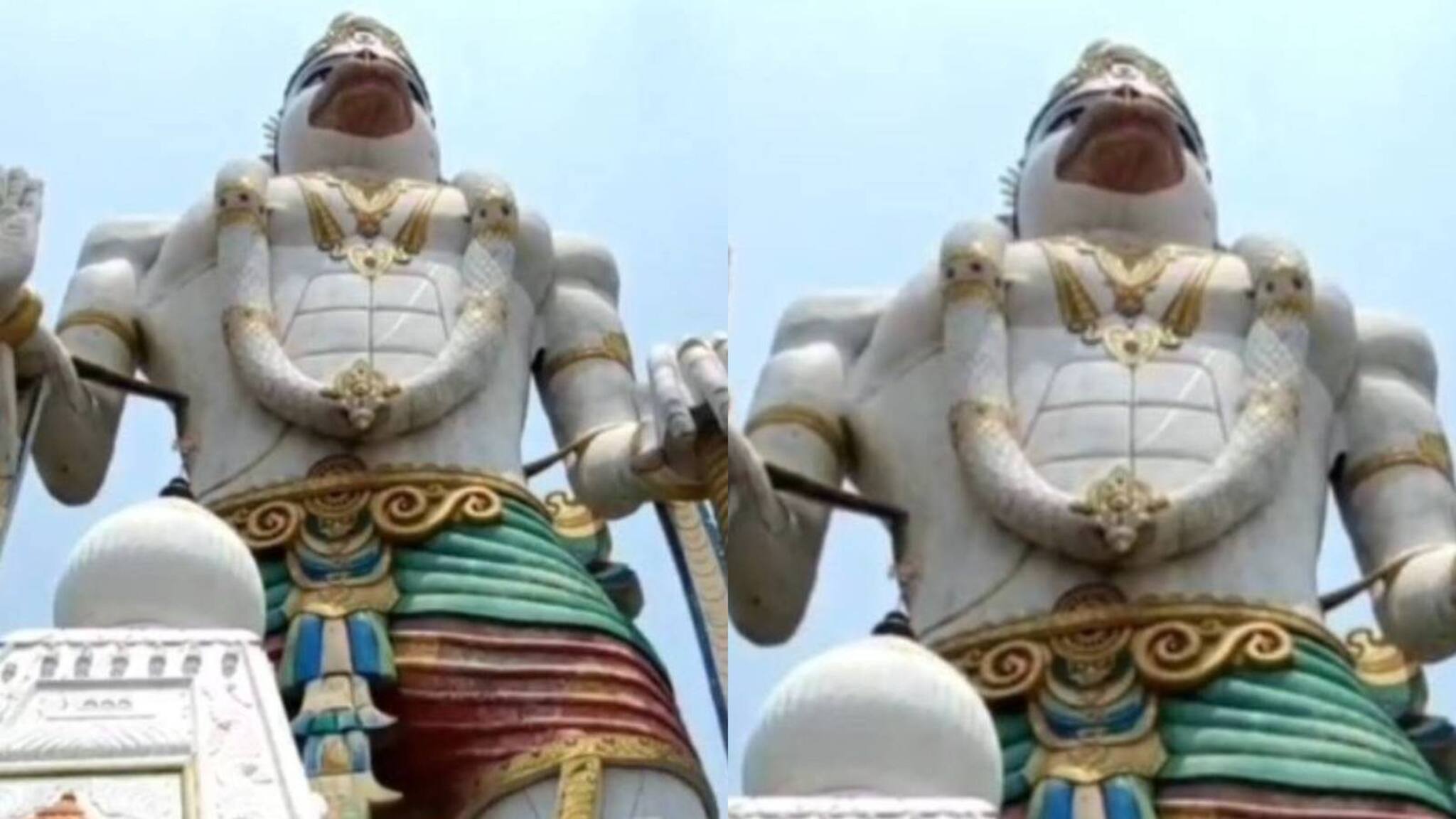 ലോകത്തിലെ ഏറ്റവും ഉയരം കൂടിയ ഹനുമാൻ വിഗ്രഹം; ആന്ധ്രയിലെ വംശധാര നദീതീരത്ത് ഭക്തജനത്തിരക്ക്