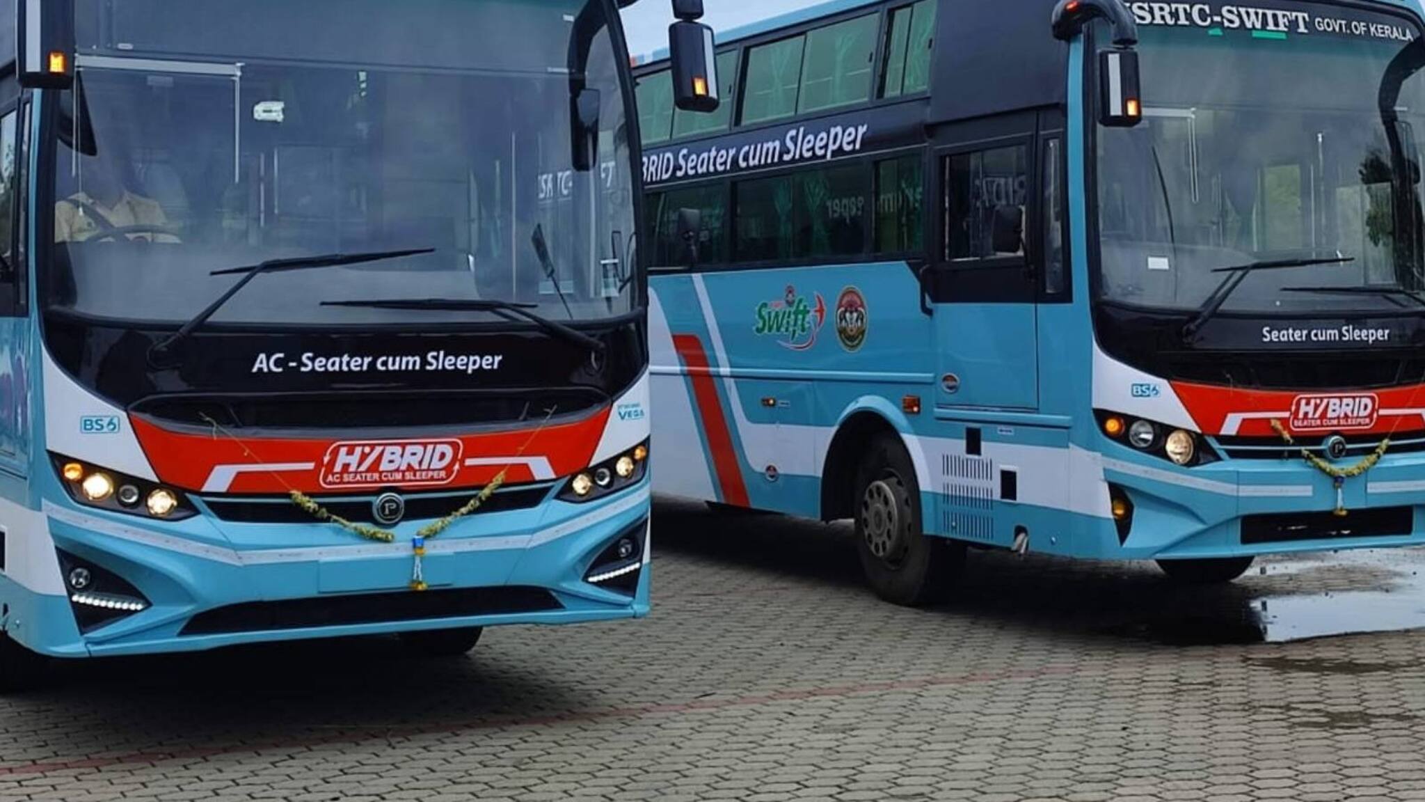 കൂടുതൽ സൗകര്യങ്ങളുമായി സീറ്റർ കം സ്ലീപ്പർ ബസ്; ജീവനക്കാരുടെ കാശിന് വാങ്ങിയ സ്വിഫ്റ്റ് ഹൈബ്രിഡ് ബസ് നിരത്തിലേക്ക്