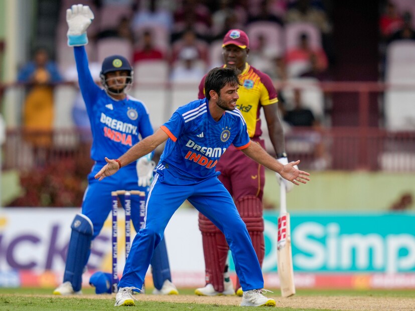 Indian bowlers made a great comeback as West Indies slumped from 126/5 to 129/8 however Akeal Hosein and Alzarri Joseph helped their side over the line. (AP Photo)