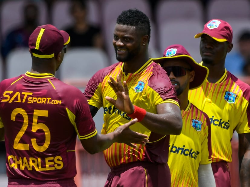 West Indies captain Rovman Powell had earlier won the toss and elected to bowl first. Shubman Gill could only score 7 runs as India got off to a stuttering start. (AP Photo)